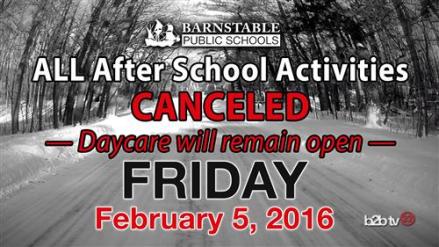 after school activites cancelled