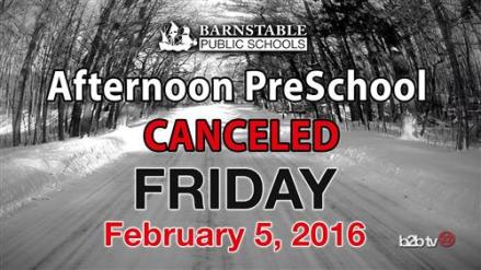 PreSchool Cancelled