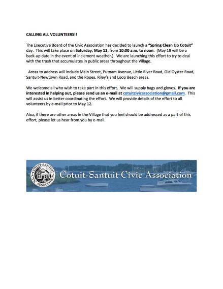 COTUIT CLEAN-UP DAY